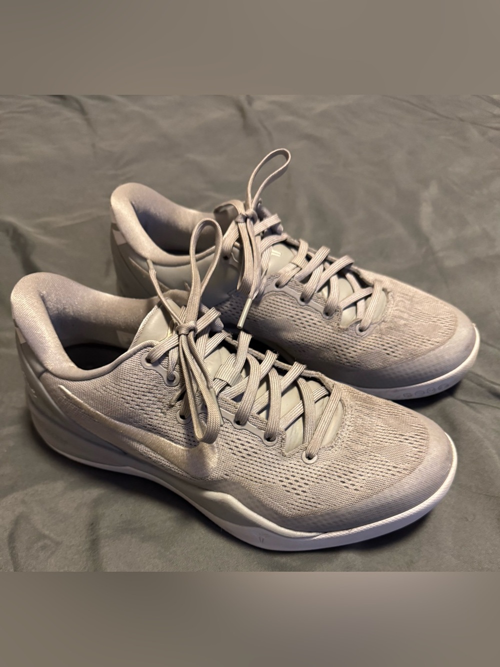 Nike Air Size 8 Kobe VIII Protro Wolf Grey Low Top Men Used